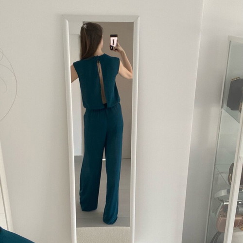 Zara jumpsuit size XS, petrol color, like new