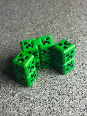 Fidget cube with Creeper face from Minecraft new
