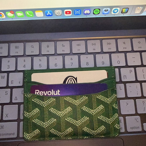 Goyard wallet new, green color