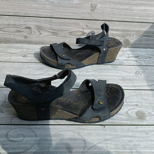 Panama Jack Julia Limited leather platform sandals size 39 like new