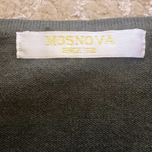 Mosnova long khaki pullover with stars, S/M