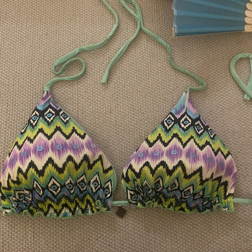 Kayak triangle bikini top used, multicolor, sizes S M