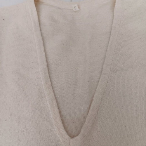 Men's cardigan used, size L, beige, 80% wool