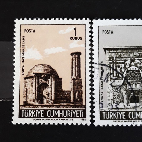 Γραμματόσημα Τουρκίας 1968-1969, διάσημα μέρη, σε άριστη κατάσταση, σετ 3 τεμαχίων