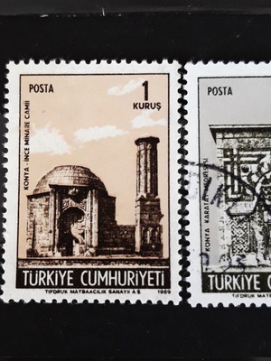 Γραμματόσημα Τουρκίας 1968-1969, διάσημα μέρη, σε άριστη κατάσταση, σετ 3 τεμαχίων