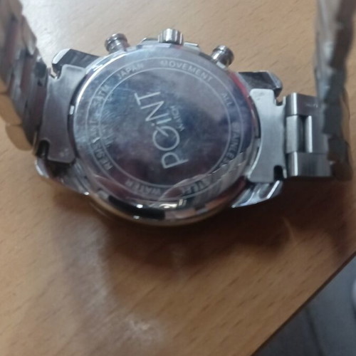 Point Watch wristwatch used, silver color, needs battery