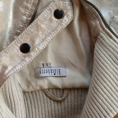 Blackberry silver leather jacket vintage, like new