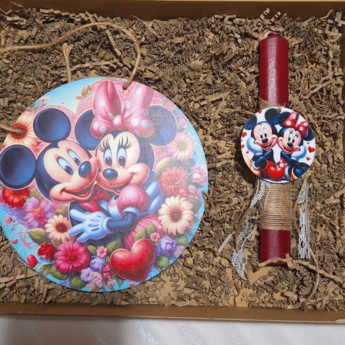 Minnie-Mickey Candle Set!
