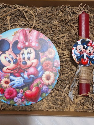 Minnie-Mickey Candle Set!