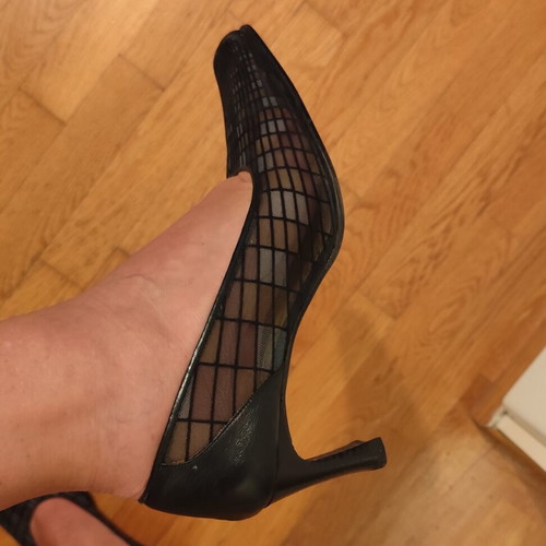 Broccoli vintage mesh heels size 38, black and brown