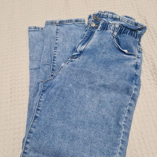 Soft high-waisted blue jeans, XL