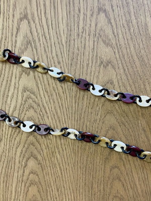 Long necklace like new, beige and brown