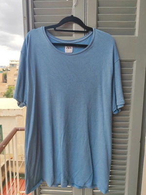 T-shirt Zara μπλε XL σαν καινούργιο