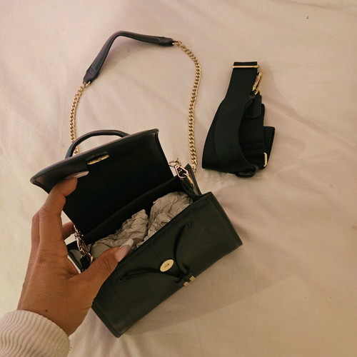Zara green shoulder and crossbody bag new with gold chain
