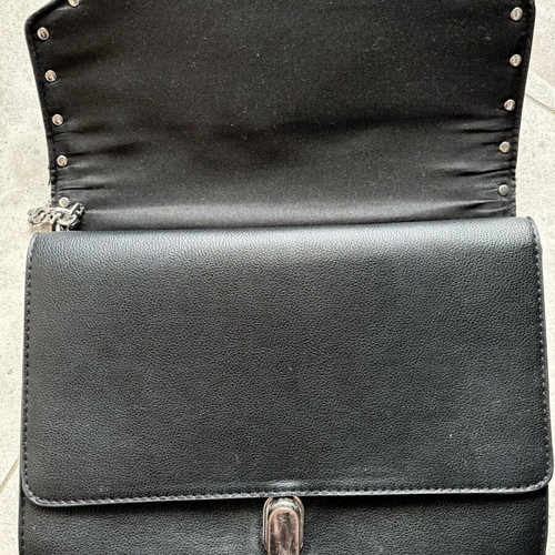 Crossbody envelope bag used, black with chain and studs
