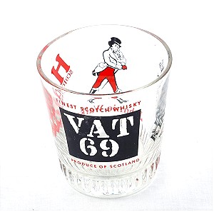 Johnnie Walker Haig VAT 69 Kintore Διαφημιστικό Ποτήρι Σκωτσέζικων Ουίσκι Διακοσμητικό Μπαρ