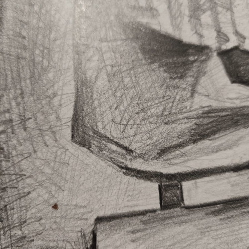 Zeus Bust Pencil Drawing 2022 New Artwork A3