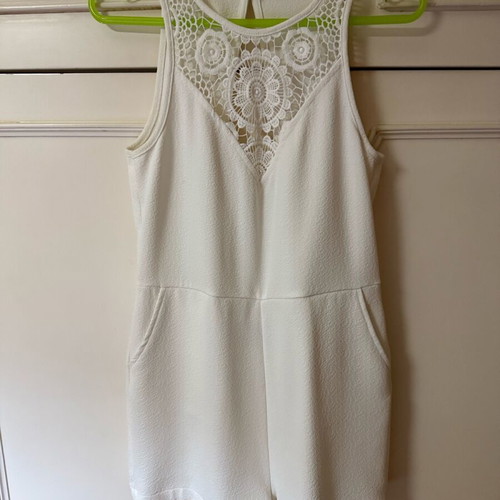 Minkpink white one-piece shorts like new, size M