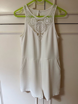 Minkpink white one-piece shorts like new, size M