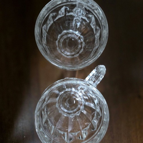 Set of two glass cups new