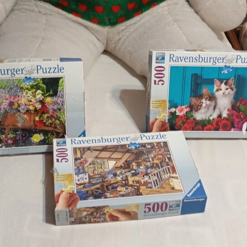 Puzzle set like new, 2x1000 pieces and 4x500 pieces