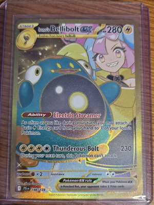 Iono's Bellibolt ex 188/159 Hyper Rare Journey Together Card New