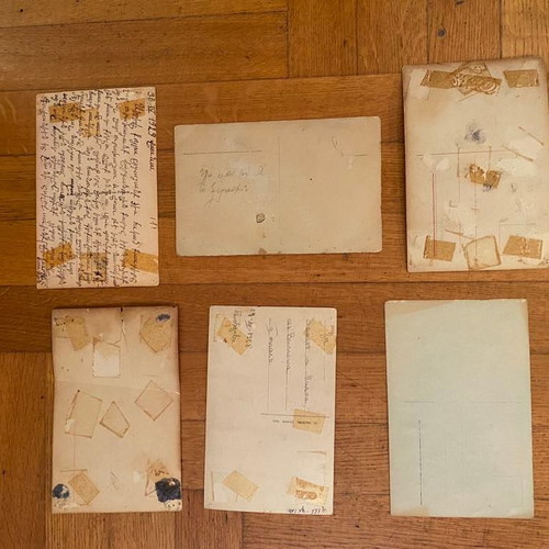 Postcards used, 6 pieces of interwar foreign actors