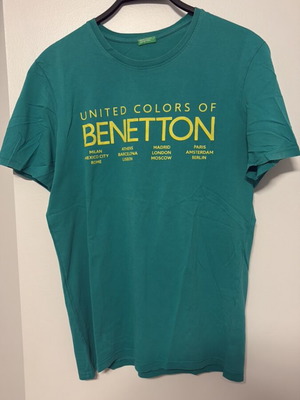 United Colors of Benetton men's T-shirt like new, green/turquoise, size M