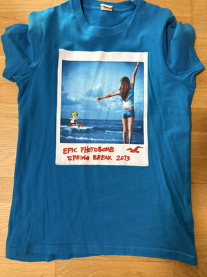 Hollister 2013 collectible T-shirt, blue, size S