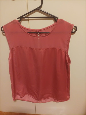 Summer sleeveless blouse new pink, size S