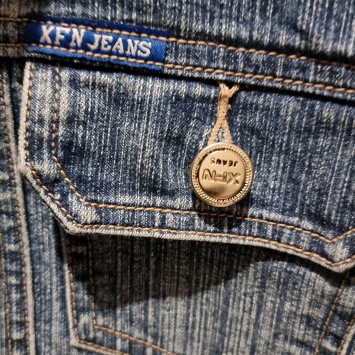 XFN jean jacket women's thin fabric like new, blue