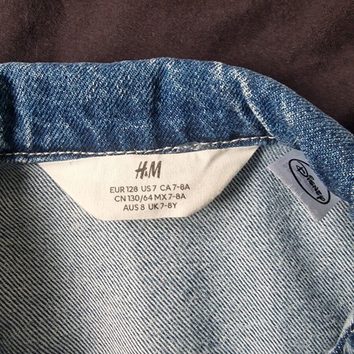 Minnie denim jacket like new, size 7-8, blue, H&M