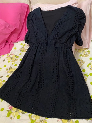 emproided summer mini dress