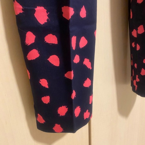 H&M classic pants M 38 10 blue with fuchsia patterns new