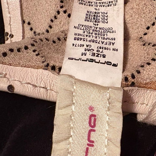 Fornarina ecru leather belt with cotton lace detailing like new