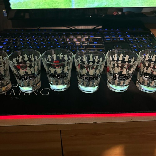 Espresso glasses new, set of 6
