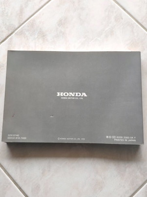 Εγχειρίδιο χρήσης Honda CR-V 2001 μεταχειρισμένο στα Αγγλικά