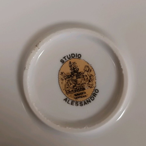 Studio Alessandro Christmas platter like new, handmade porcelain