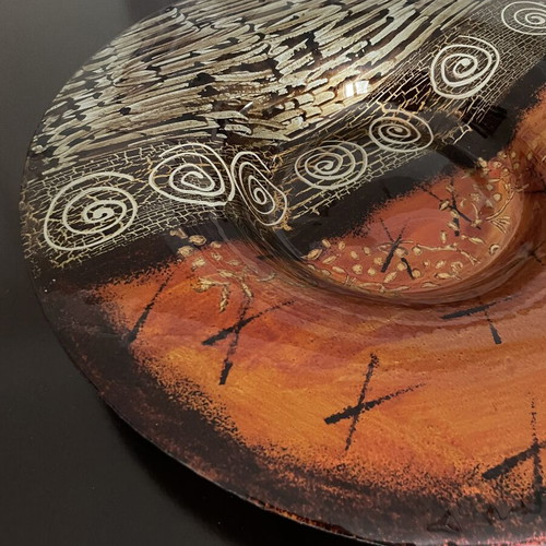 Decorative Platter Boho Ethnic Art like new, 43cm