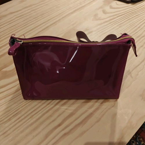 Ted Baker London cosmetic bag used, burgundy fuchsia