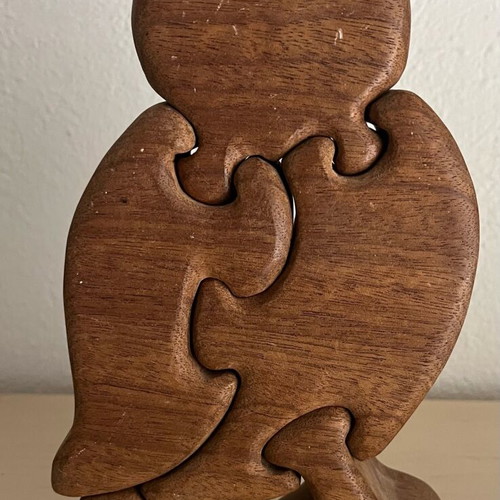 Wooden owl like new, handmade wooden puzzle