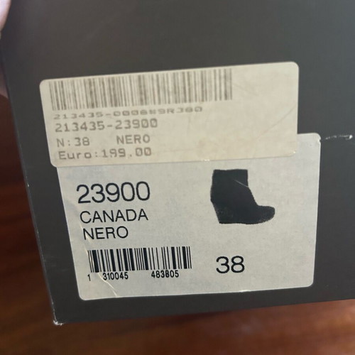 Sax platform ankle boots like new, black leather, size 38