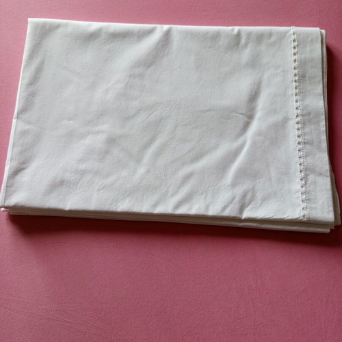 Tablecloth large vintage white with handmade finish 195x255 cm like new