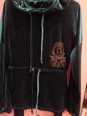 Damiano Milano velvet tracksuit set medium emerald like new