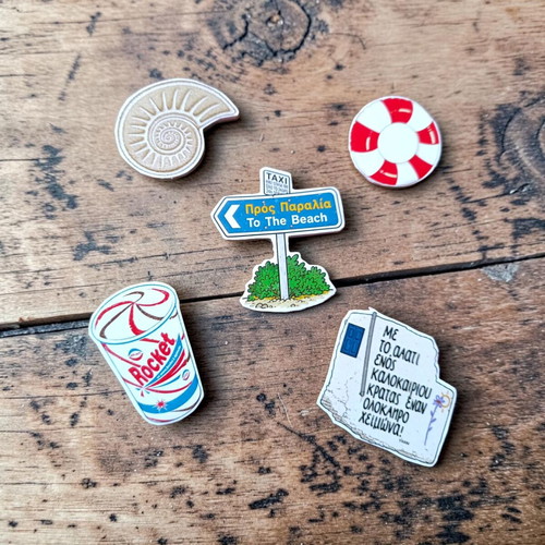 Summer magnets set of 5, new