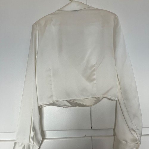 Stradivarius satin blouse white like new