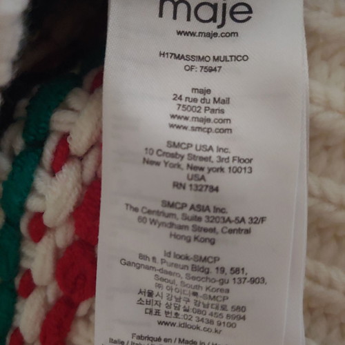 Maje Paris striped knit crop sweater like new