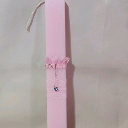 Scented pink candle with jewelry new