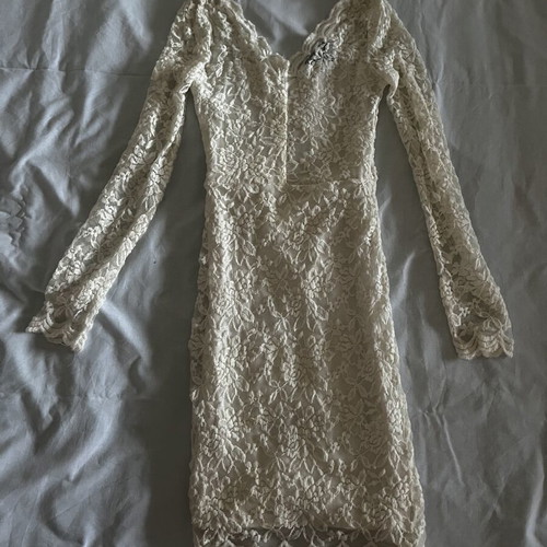 Jennyfer white lace tight dress size XS