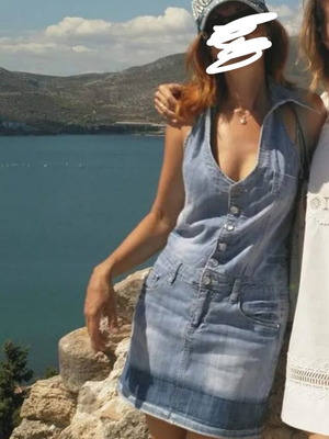 Denim dress used, summer, size medium, sexy and comfortable